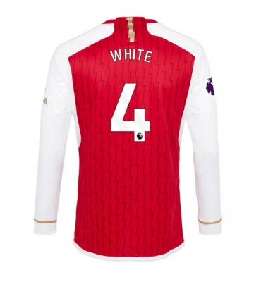 Arsenal Benjamin White #4 Hjemmebanetrøje 2023-24 Lange ærmer